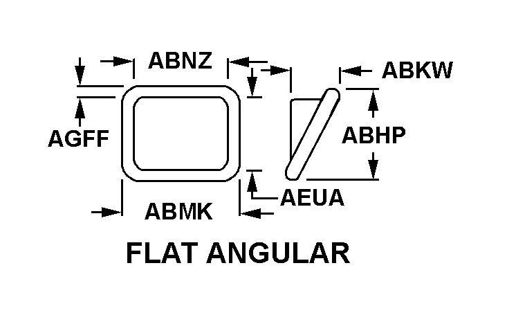 FLAT ANGULAR style nsn 6210-01-080-4533