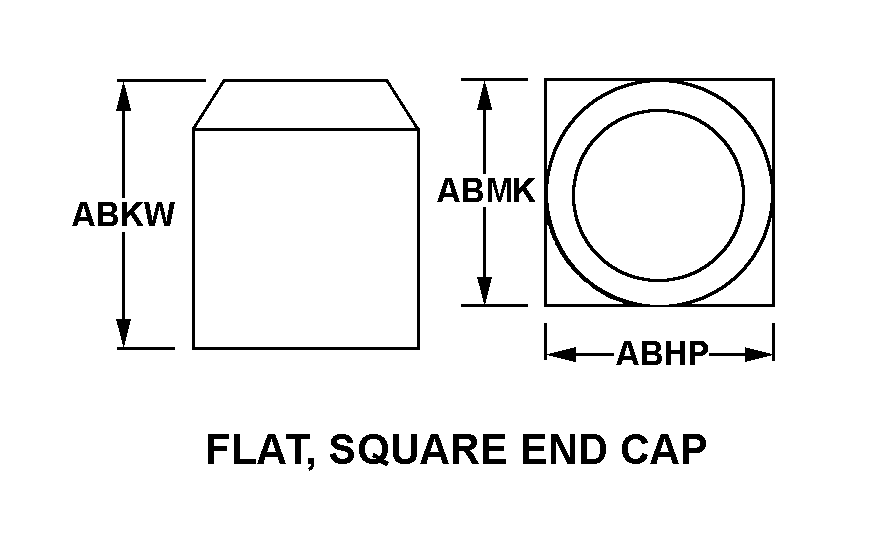 FLAT, SQUARE END CAP style nsn 6210-01-493-3153