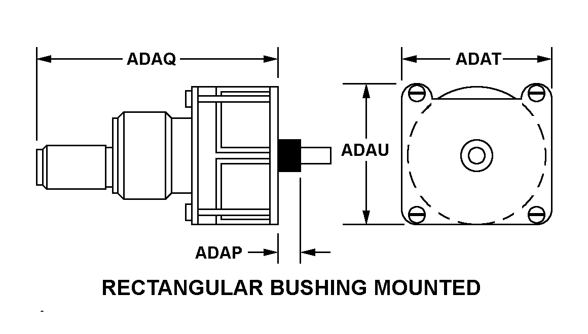 RECTANGULAR BUSHING MOUNTED style nsn 5905-00-234-3887