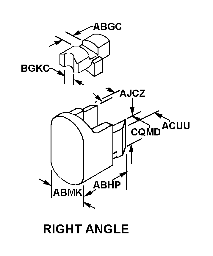 RIGHT ANGLE style nsn 5975-00-987-8555