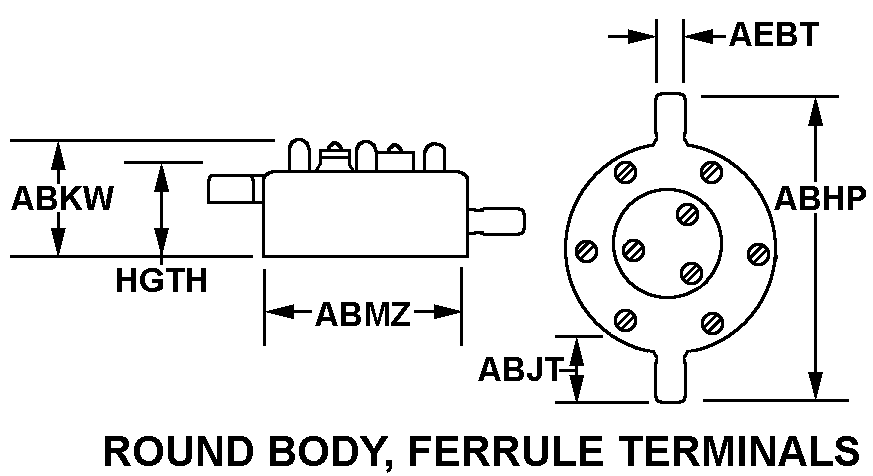 ROUND BODY, FERRULE TERMINALS style nsn 5955-00-928-1533