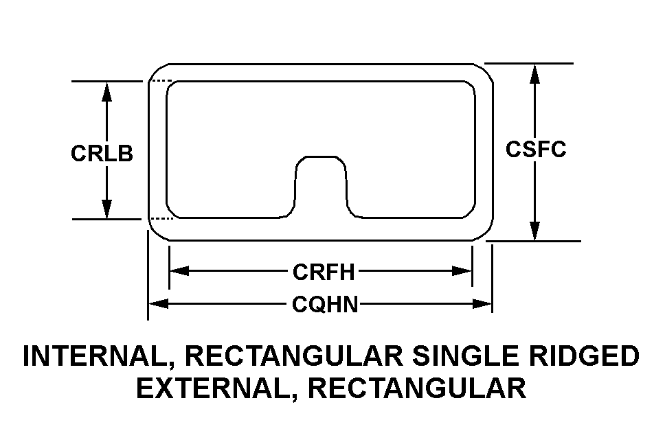 INTERNAL, RECTANGULAR SINGLE RIDGED EXTERNAL, RECTANGULAR style nsn 5985-01-475-8711