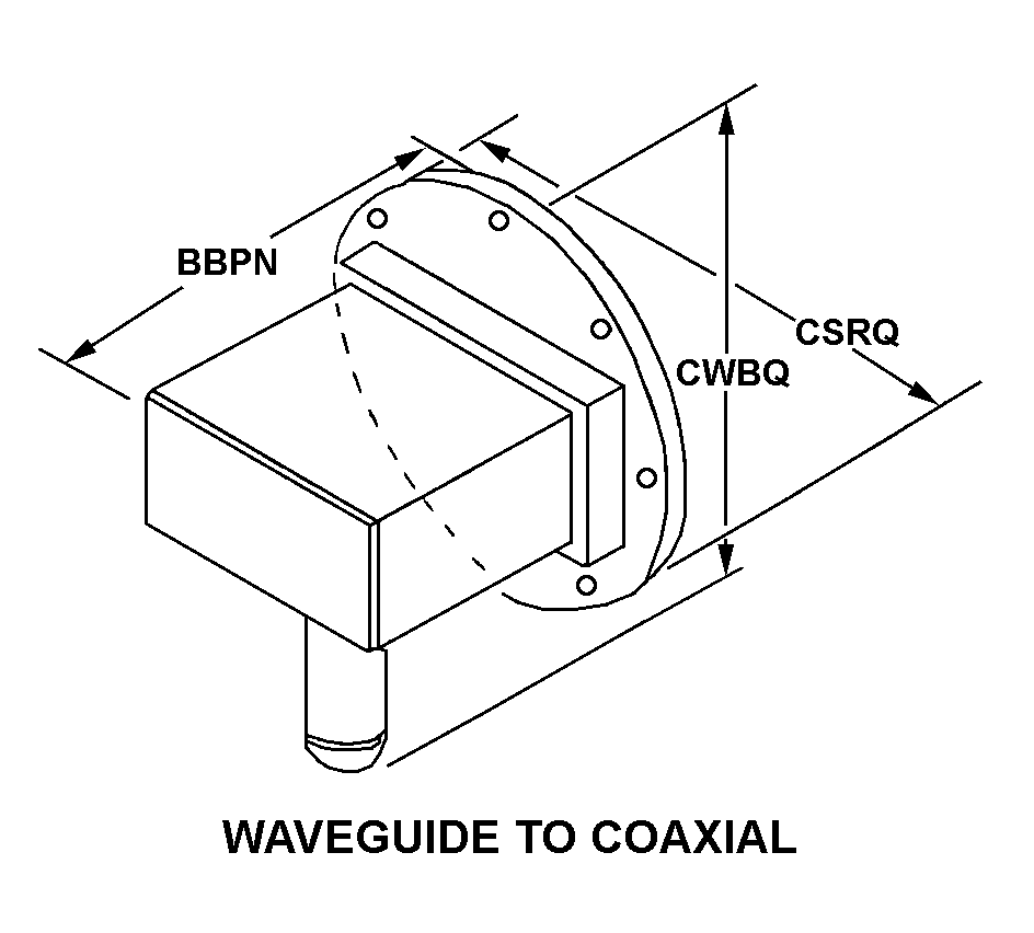 WAVEGUIDE TO COAXIAL style nsn 5985-01-282-2079