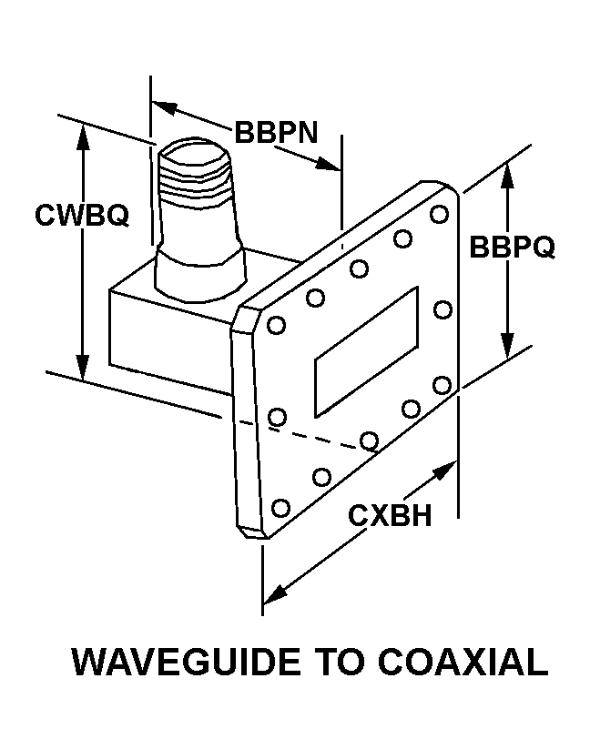 WAVEGUIDE TO COAXIAL style nsn 5985-01-083-4856