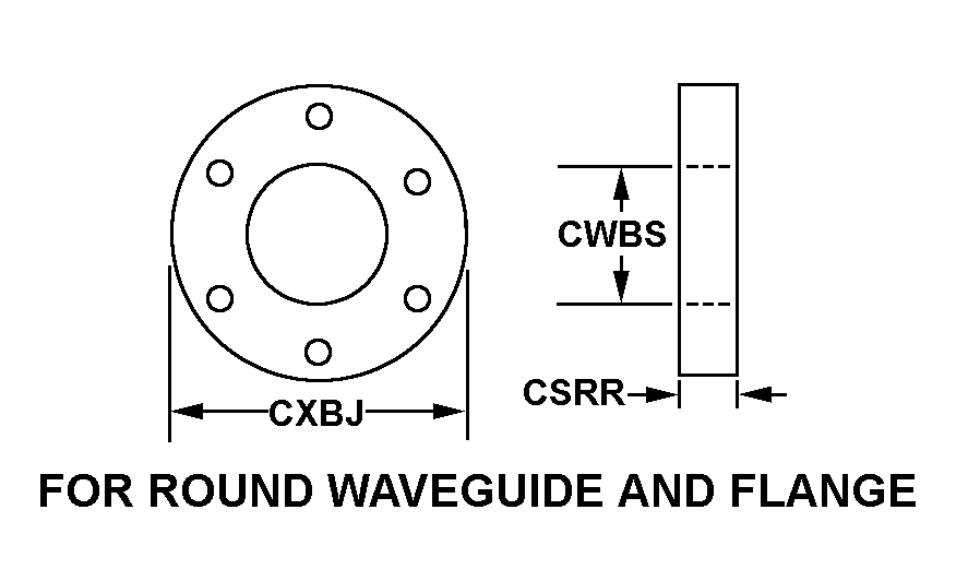 FOR ROUND WAVEGUIDE AND FLANGE style nsn 5985-00-225-7782