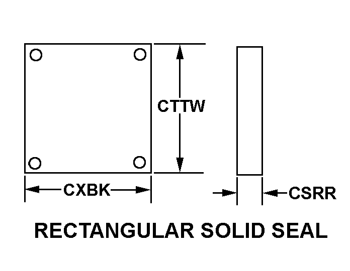 RECTANGULAR SOLID SEAL style nsn 5985-01-249-5623