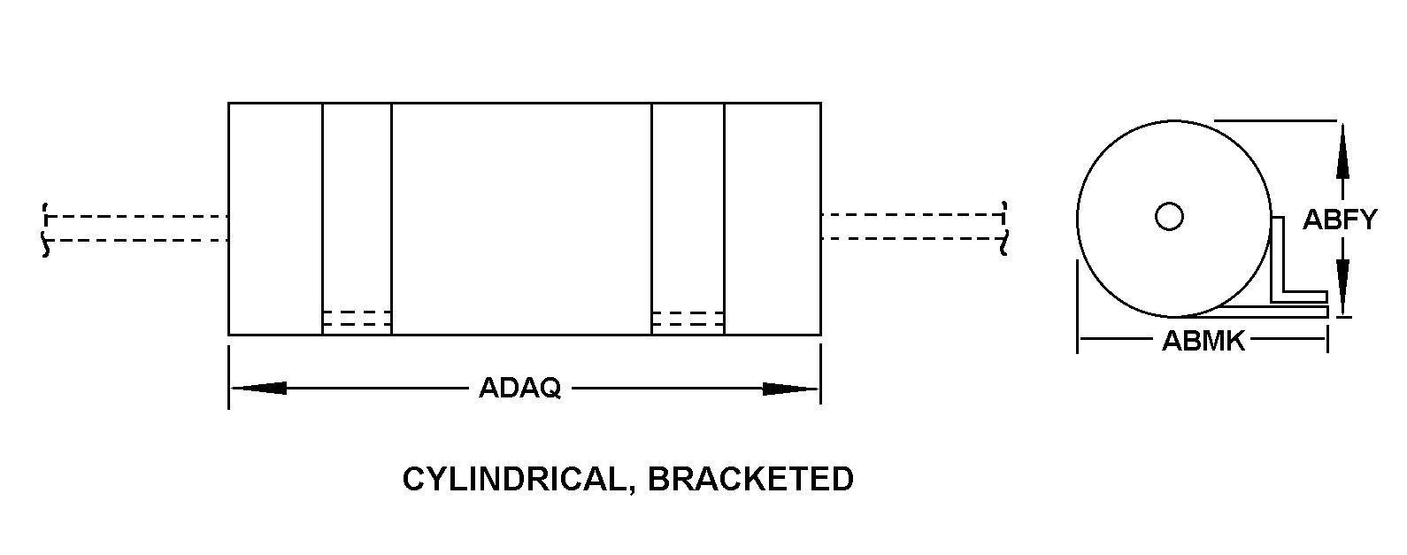 CYLINDRICAL, BRACKETED style nsn 5999-00-008-8381