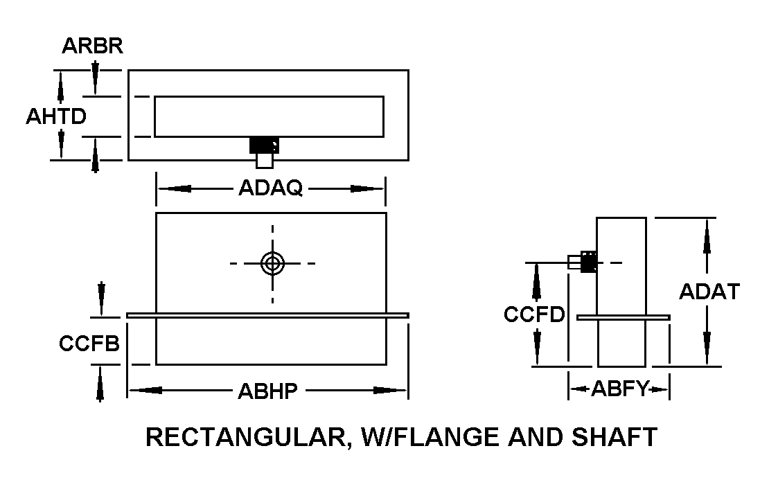 RECTANGULAR, W/FLANGE AND SHAFT style nsn 5999-00-067-9011