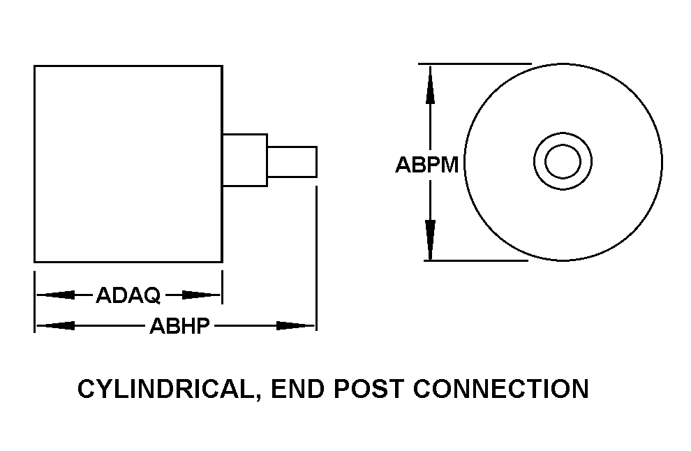 CYLINDRICAL, END POST CONNECTION style nsn 5999-00-826-6445