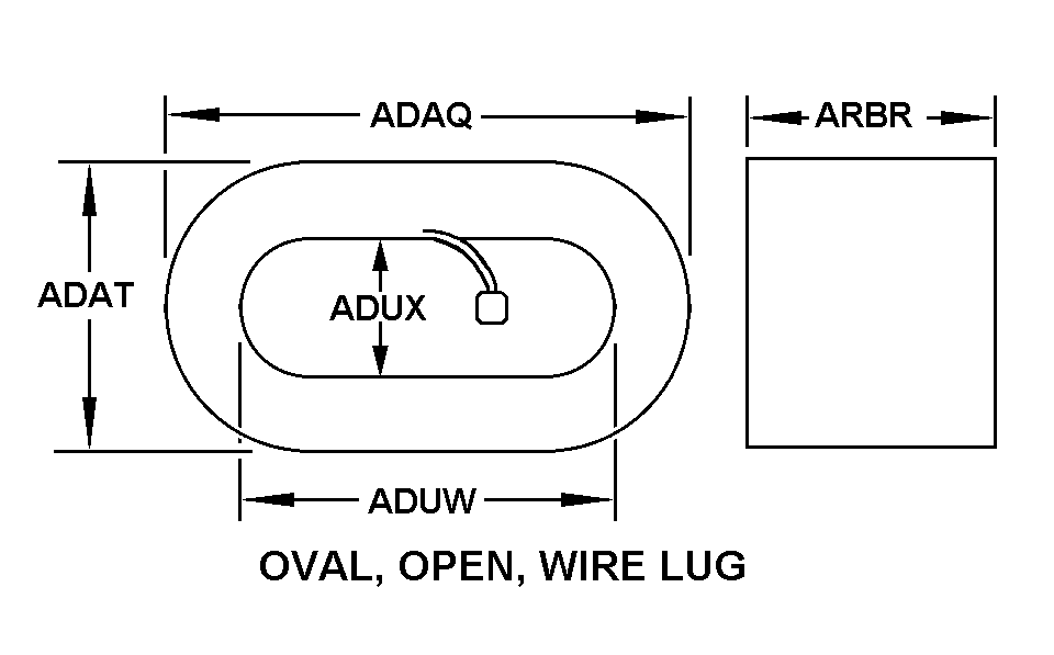 OVAL, OPEN, WIRE LUG style nsn 5999-01-063-2740