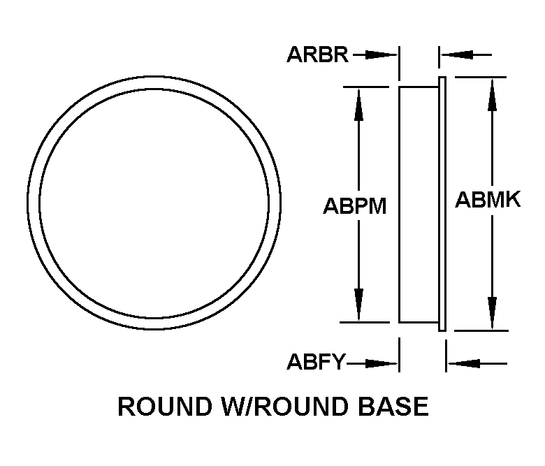 ROUND W/ROUND BASE style nsn 5999-00-811-9893