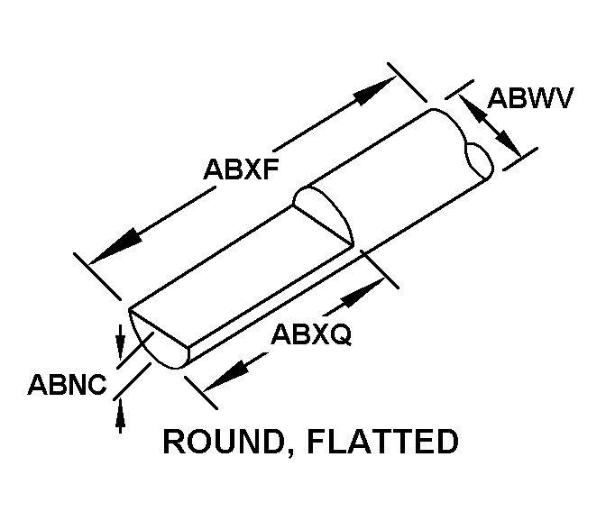 ROUND, FLATTED style nsn 5999-01-033-6341