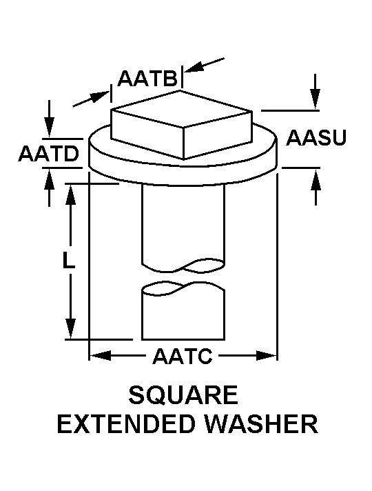 SQUARE EXTENDED WASHER style nsn 5305-00-637-7978