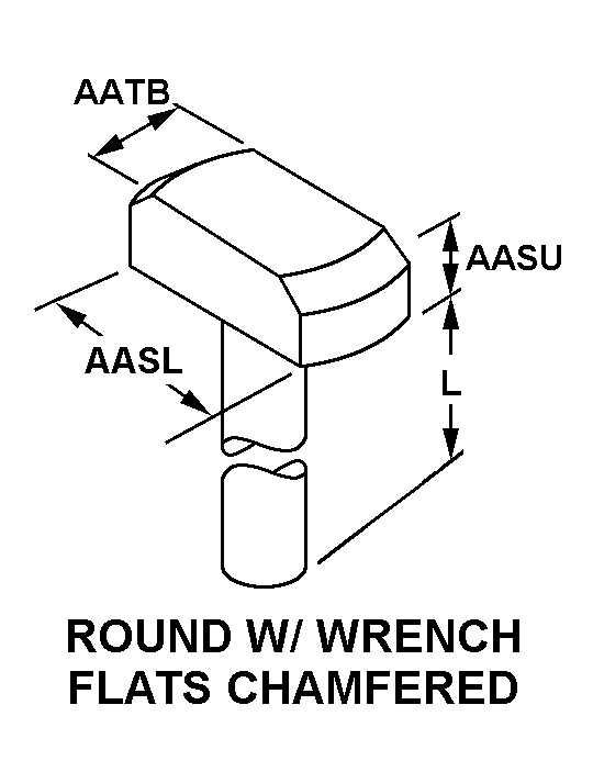 ROUND W/ WRENCH FLATS CHAMBER style nsn 5305-00-672-4061