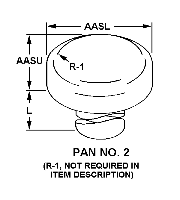 PAN NO. 2 style nsn 5305-01-125-1180