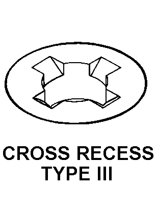 CROSS RECESS TYPE III style nsn 5305-01-562-6686