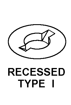 RECESSED TYPE I style nsn 5305-01-233-2924