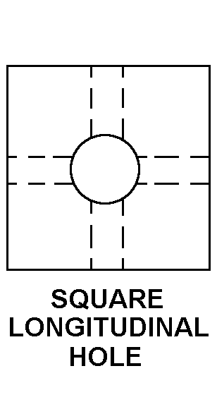 SQUARE LONGITUDINAL HOLE style nsn 5305-00-282-8516