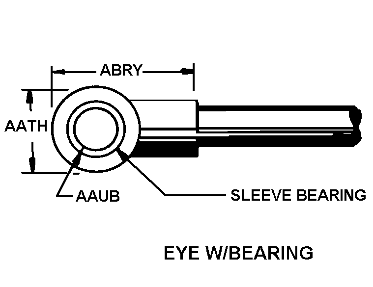 EYE W/BEARING style nsn 2530-01-302-7639