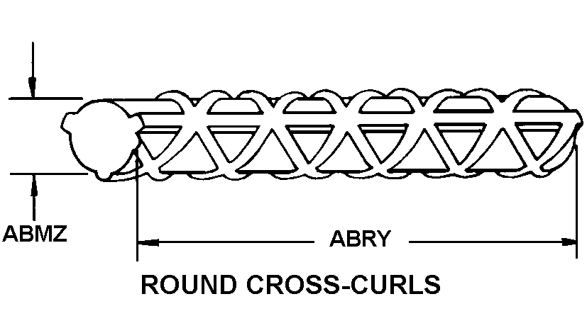 ROUND CROSS-CURLS style nsn 5680-01-345-9593