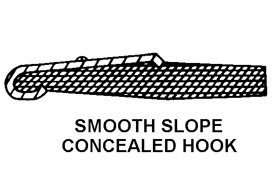 SMOOTH SLOPE CONCEALED HOOK style nsn 5640-00-845-0557