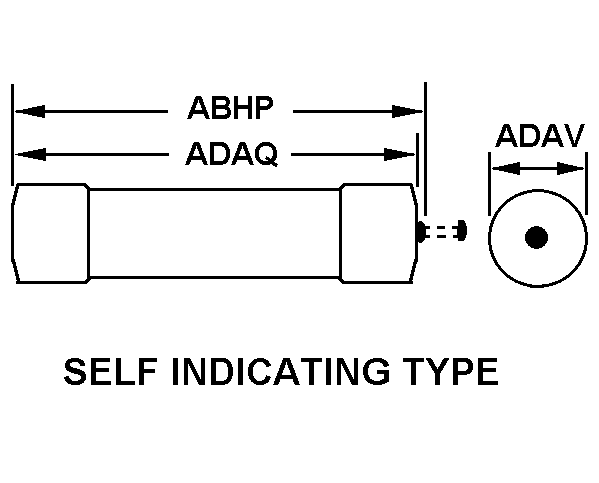 SELF INDICATING TYPE style nsn 5920-00-665-0585