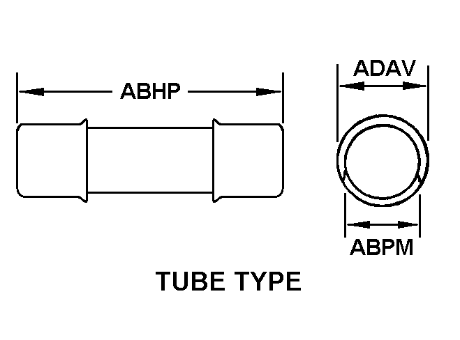 TUBE TYPE style nsn 5920-00-087-7886