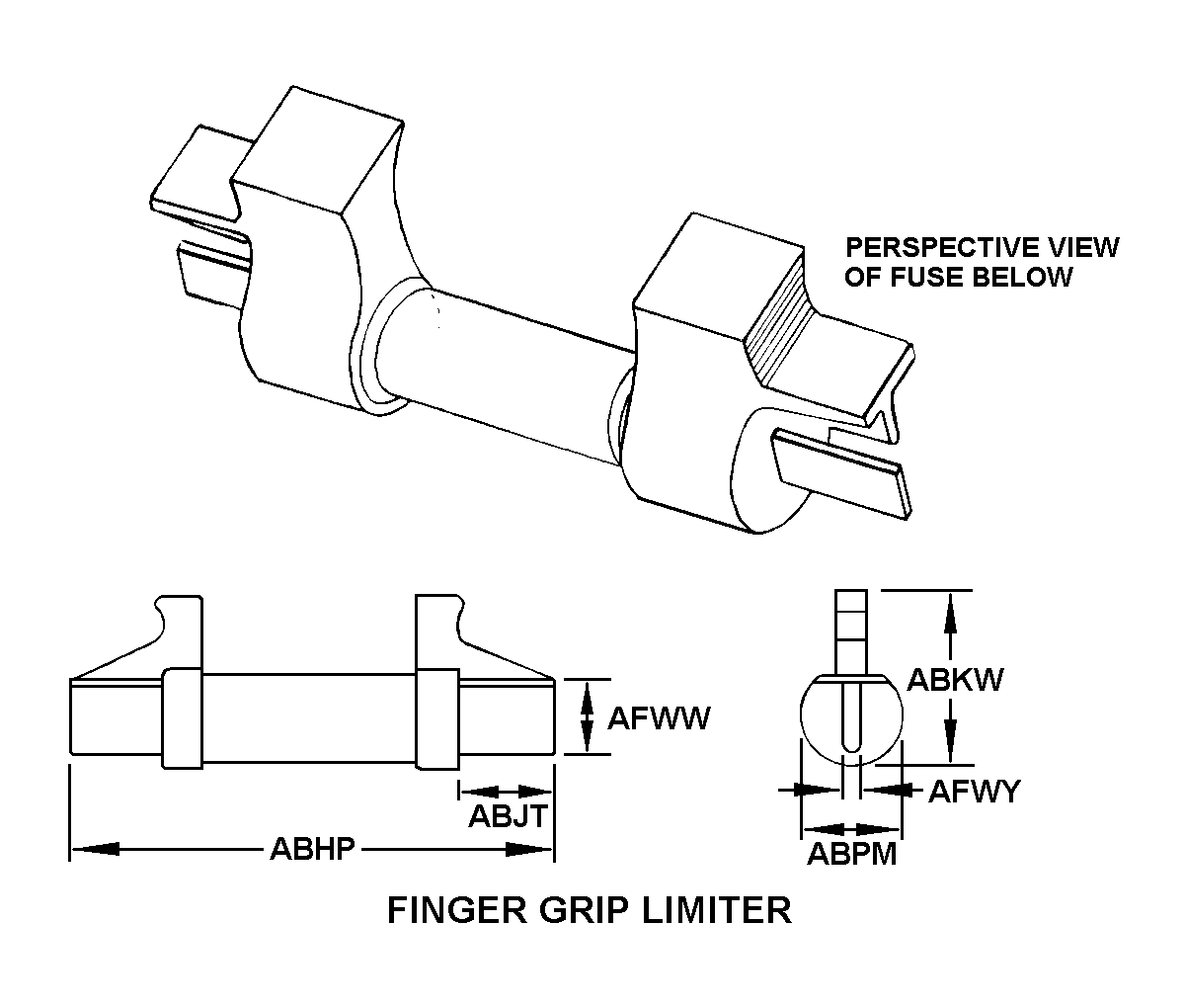 FINGER GRIP LIMITER style nsn 5920-00-931-4237
