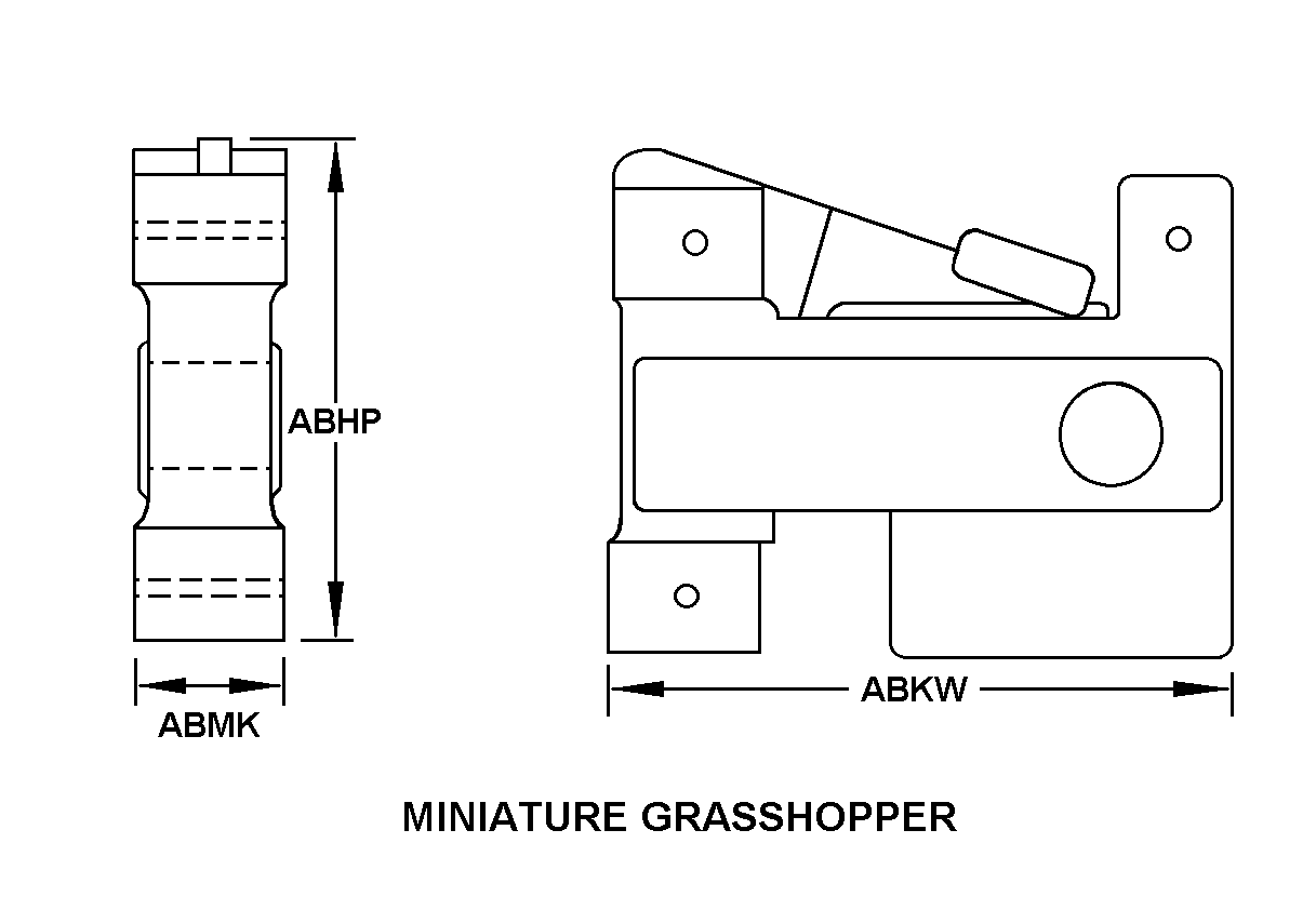 MINIATURE GRASSHOPPER style nsn 5920-00-995-6079
