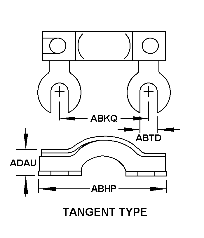 TANGENT TYPE style nsn 5920-00-008-0577