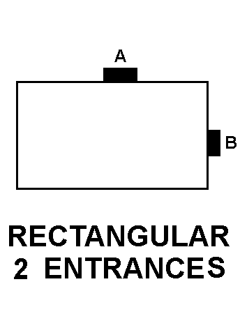 RECTANGULAR 2 ENTRANCES style nsn 5975-00-519-3050