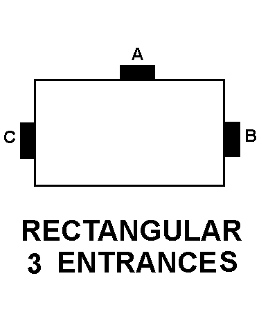 RECTANGULAR 3 ENTRANCES style nsn 5975-01-115-9741