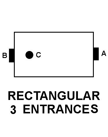 RECTANGULAR 3 ENTRANCES style nsn 5975-01-027-3140