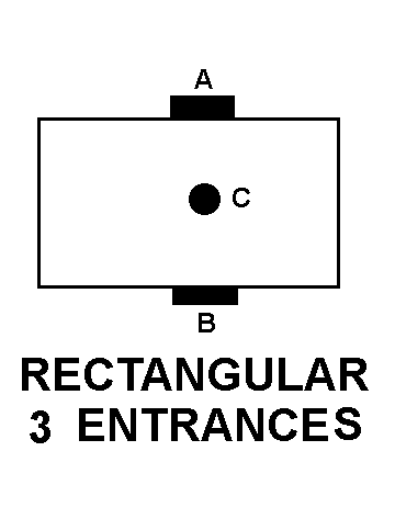 RECTANGULAR 3 ENTRANCES style nsn 5975-00-249-5063