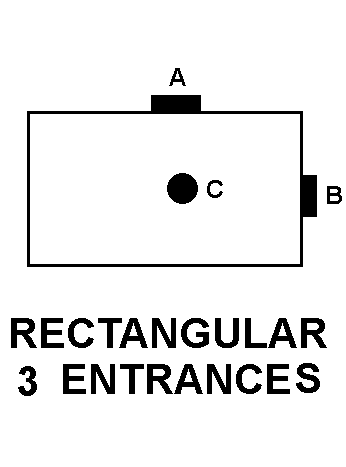 RECTANGULAR 3 ENTRANCES style nsn 5975-00-249-5063