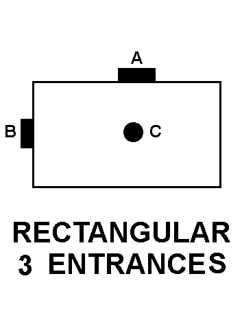 RECTANGULAR 3 ENTRANCES style nsn 5975-00-383-7679