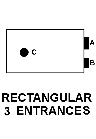 RECTANGULAR 3 ENTRANCES style nsn 5975-00-126-5724