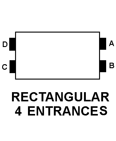 RECTANGULAR 4 ENTRANCES style nsn 5975-01-169-1567