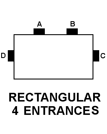 RECTANGULAR 4 ENTRANCES style nsn 5975-00-642-8606
