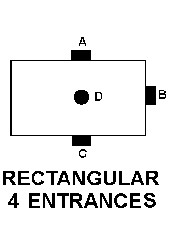 RECTANGULAR 4 ENTRANCES style nsn 5975-01-082-6648