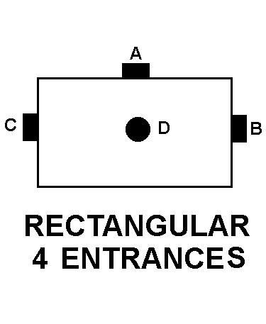 RECTANGULAR 4 ENTRANCES style nsn 5975-01-552-5221