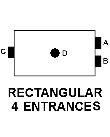 RECTANGULAR 4 ENTRANCES style nsn 5975-01-225-3947