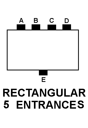 RECTANGULAR 5 ENTRANCES style nsn 5975-01-614-5244