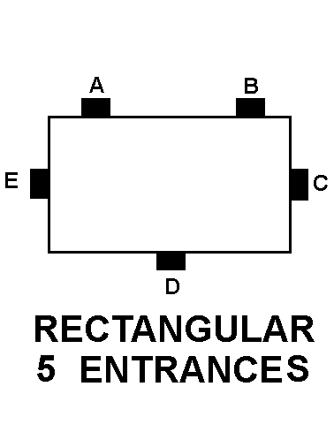 RECTANGULAR 5 ENTRANCES style nsn 5975-01-432-4120