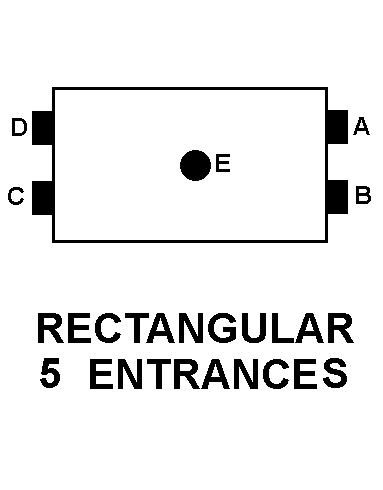 RECTANGULAR 5 ENTRANCES style nsn 5975-01-432-4120