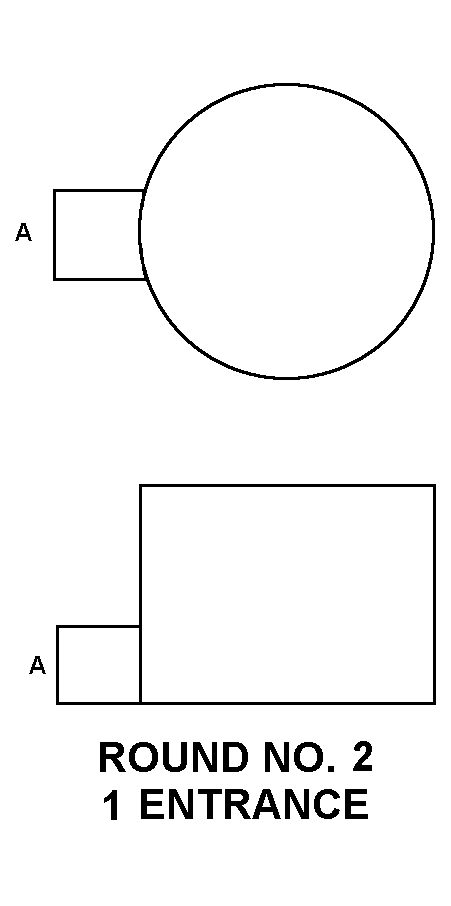 ROUND NO. 2 1 ENTRANCE style nsn 5975-01-138-4065