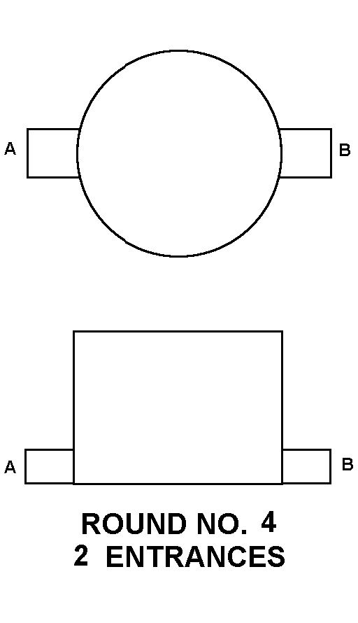 ROUND NO. 4 2 ENTRANCES style nsn 5975-00-265-7496