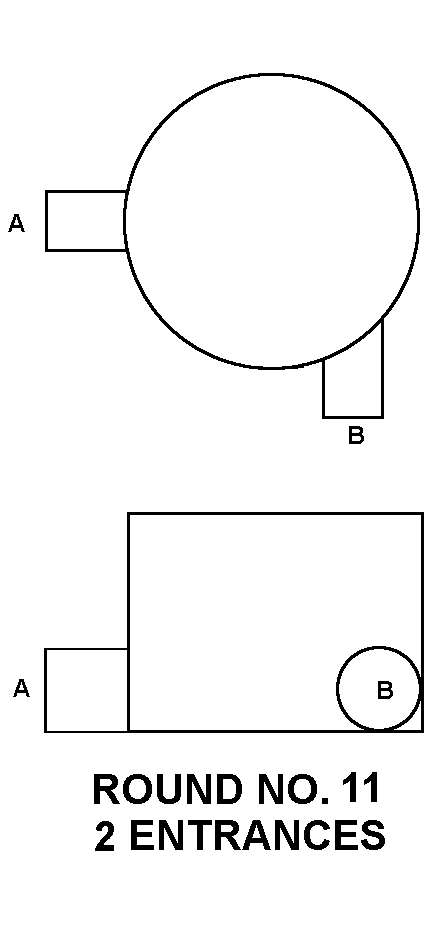 ROUND NO. 11 2 ENTRANCES style nsn 5975-01-229-8673