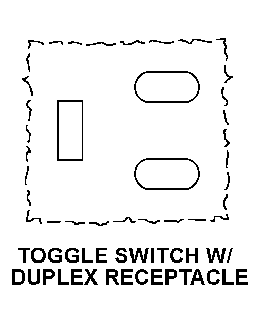 TOGGLE SWITCH W/DUPLEX RECEPTACLE style nsn 5975-00-504-9000