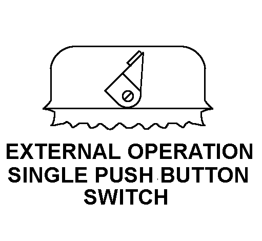 EXTERNAL OPERATION SINGLE PUSH BUTTON SWITCH style nsn 5975-00-882-5475